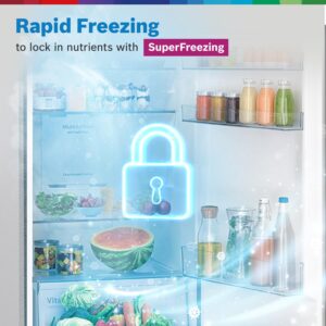 Bosch 243L 3 Star Frost Free Refrigerator, Convertible(CTC27S031I, Silver Inox))