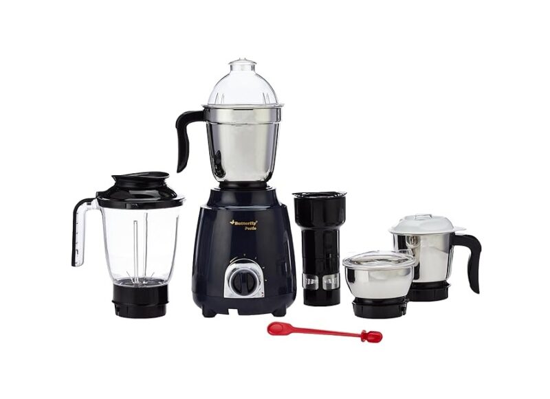 Butterfly Pestle 750W Mixer Grinder, 4 Jar, (Ink Blue)