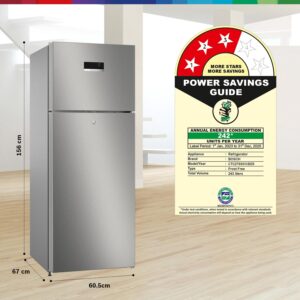 Bosch 243L 3 Star Frost Free Refrigerator, Convertible(CTC27S031I, Silver Inox))