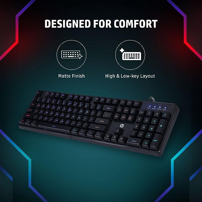HP K300 Backlit Membrane Wired Gaming Keyboard