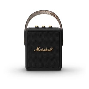Marshall Stockwell II 20 Watt Wireless Bluetooth Portable Speaker (Black and Brass)
