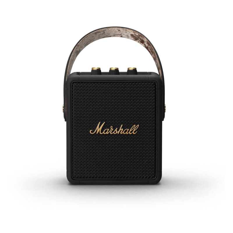Marshall Stockwell II 20 Watt Wireless Bluetooth Portable Speaker (Black and Brass)