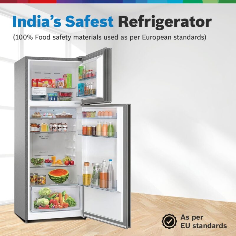 Bosch 243L 3 Star Frost Free Refrigerator, Convertible(CTC27S031I, Silver Inox))