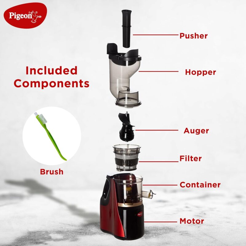 Pigeon Slow Cold Press Juicer 150 Watts (100% Copper Motor )