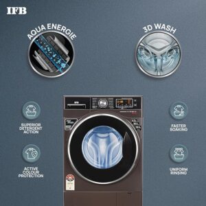 IFB 8 Kg 5 Star Front Load Washing Machine 2X Power Steam (SENATOR MXS 8012, Mocha, In-built Heater