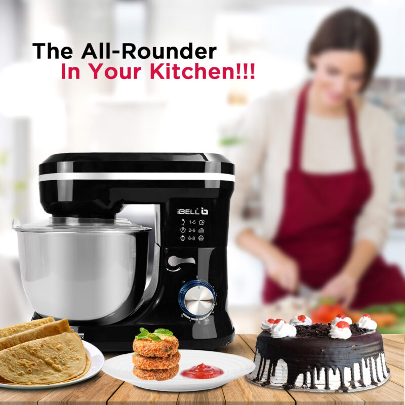 iBELL 4500MPLUS Stand Mixer with Tilt-up Head, 100% Copper Motor