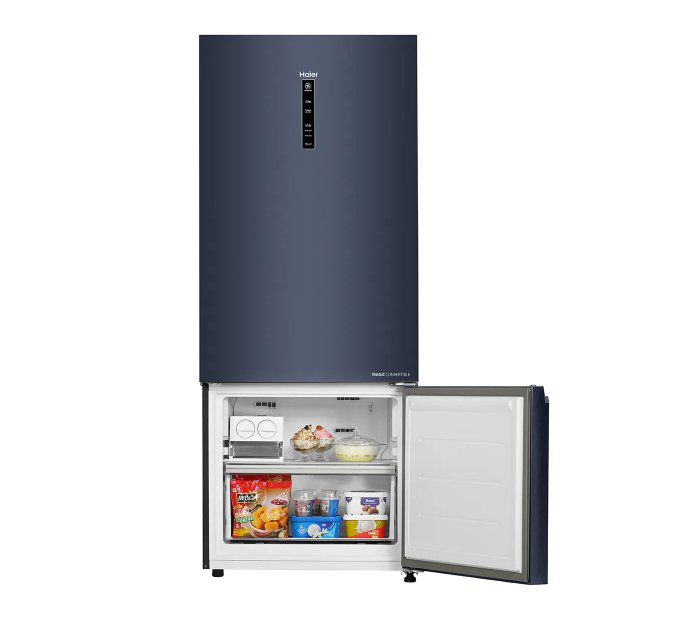 Haier 445 L, 2 Star, Convertible 14-in-1 Triple Inverter & Fan Motor Technology, with Display Frost Free Double Door Refrigerator (HRB-4952BGK-P )