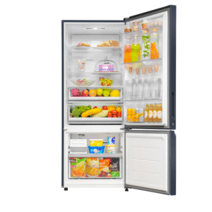 Haier 445 L, 2 Star, Convertible 14-in-1 Triple Inverter & Fan Motor Technology, with Display Frost Free Double Door Refrigerator (HRB-4952BGK-P )