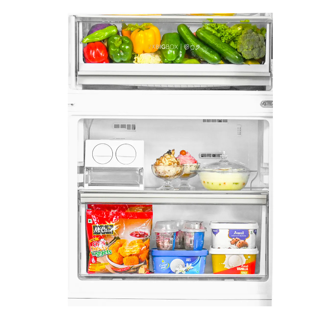 Haier 445 L, 2 Star, Convertible 14-in-1 Triple Inverter & Fan Motor Technology, with Display Frost Free Double Door Refrigerator (HRB-4952BGK-P )