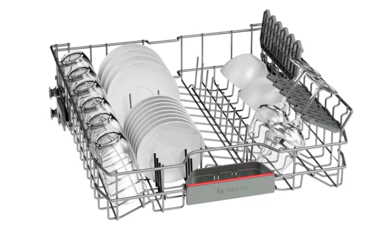 Bosch 13 Place Settings, Free Standing Dishwasher, extra dry and hygienic wash (SMS66GI01I, Silver Inox)