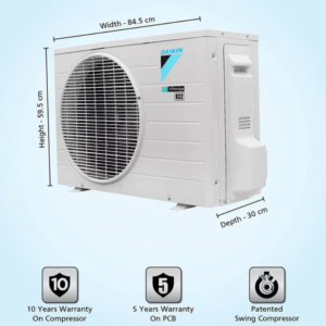 Daikin 1.5 Ton 3 Star Split Inverter AC with PM 2.5 Filter - White  (FTKL50UV16VAF, Copper Condenser)