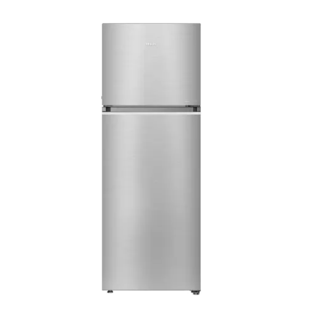 Haier 358L, 3 Star, Double Door,Inox Steel Finish Top Mount Frost Free Refrigerator (HRF-4083BIS-P)