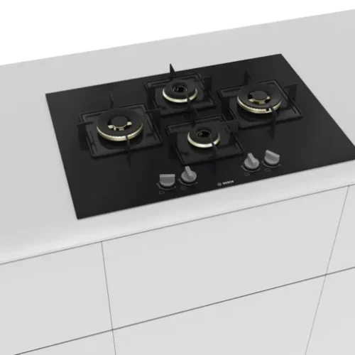 Series 6 Gas hob 75 cm Tempered glass, Black (PNI7B6F10I)