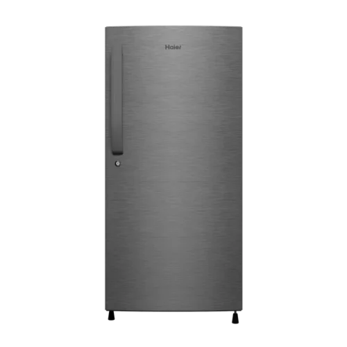 268203_0_kktccp Haier 190 Litres 3 Star Direct Cool Single Door Refrigerator with Diamond Edge Freezing Technology (HRD-2103CBS-P, Brushline Silver)