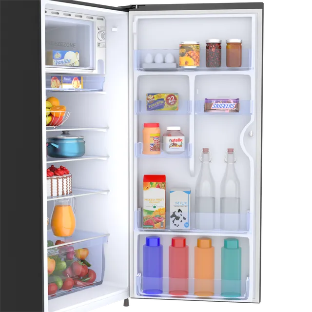 268203_10_l7k1a9 Haier 190 Litres 3 Star Direct Cool Single Door Refrigerator with Diamond Edge Freezing Technology (HRD-2103CBS-P, Brushline Silver)