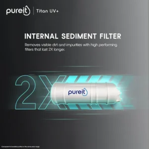 pureit Titan UV+ 7L UV Lamp + UFSC+ UV Led Water Purifier with Integrated Sediment Filter (Black)