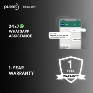 pureit Titan UV+ 7L UV Lamp + UFSC+ UV Led Water Purifier with Integrated Sediment Filter (Black)