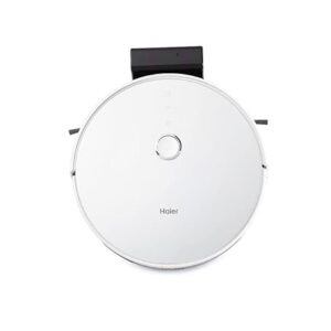 Haier Robot Vacuum Cleaner with Wet Mopping, 2-in-1 with App & Voice Control, Auto Recharge, Strong 2200 PA Suction, and Long Life 2600 Battery, 1.6 Hours, Silver
