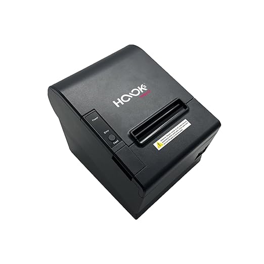 Wepsol Hooks Skripta 3" Auto Cutter Thermal Receipt POS Printer (USB + Ethernet LAN + RJ12 Cash Drawer Port)