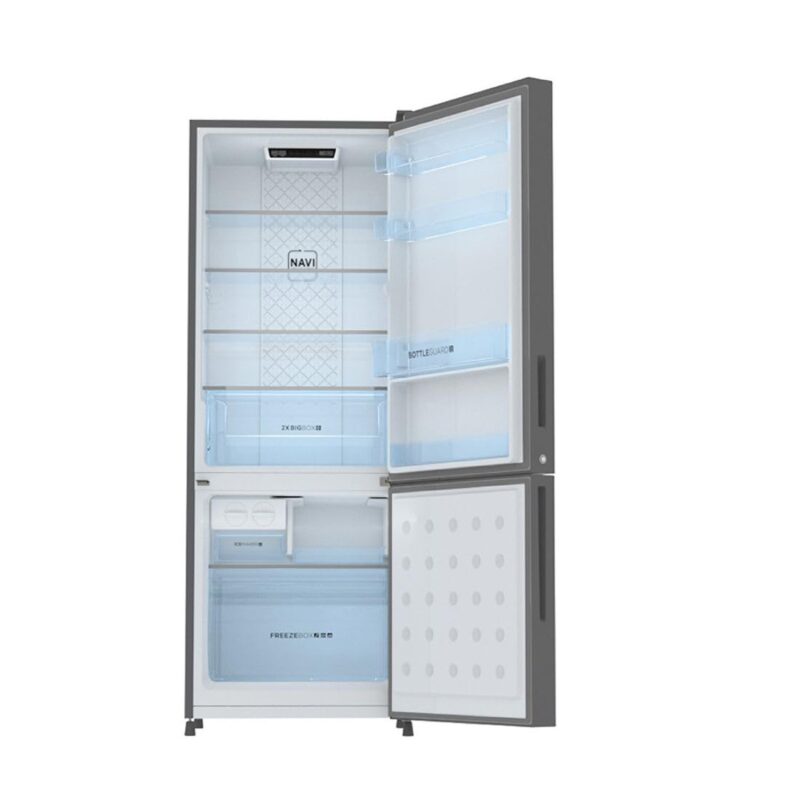Haier 265L, 2 Star, Inox Steel Finish Bottom Mounted Frost Free Refrigerator