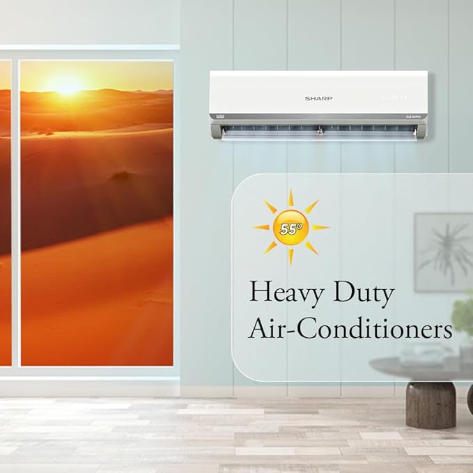 SHARP 1 Ton 3 Star 5-in-1 Convertible, Turbo Cool Technology, Anti-Corrosive Gold Fin Coating, Inverter Split AC, AH-SI12V3B-GC