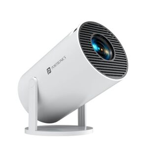 Portronics Beem 440 Smart LED Projector with 720p HD Resolution, Rotatable Design, Built-in Streaming Apps (Netflix, Prime Video, Hotstar), 2000 Lumens, Screen Mirroring, 3 Watts Speaker