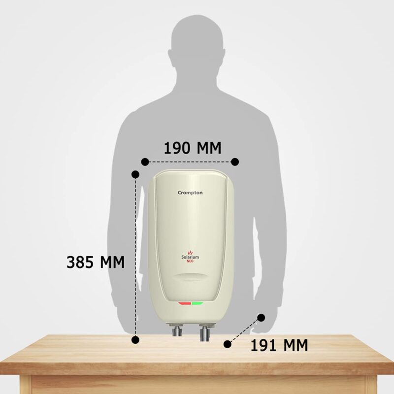 51cOjWA3axL._SL1200_ Crompton Solarium Neo 3-Litre, 3KW Instant Water Heater/Geyser with Rust Free ABS Body (Ivory)