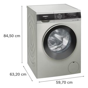 Siemens 11kg 5 Star with Automatic Detergent Dosage (IDOS) & Stain Treatment Fully Automatic Front Load Washing Machine (Built in Heater, WG64A2AXIN, Hygiene Program & 5 Star Inverter, Silver Inox)