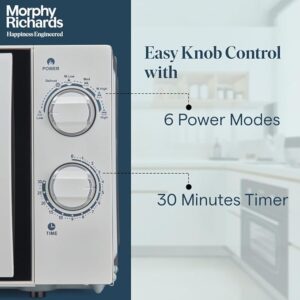 Morphy Richards 20 Litres Solo Microwave Oven with Large Turntable (20MWS, White)