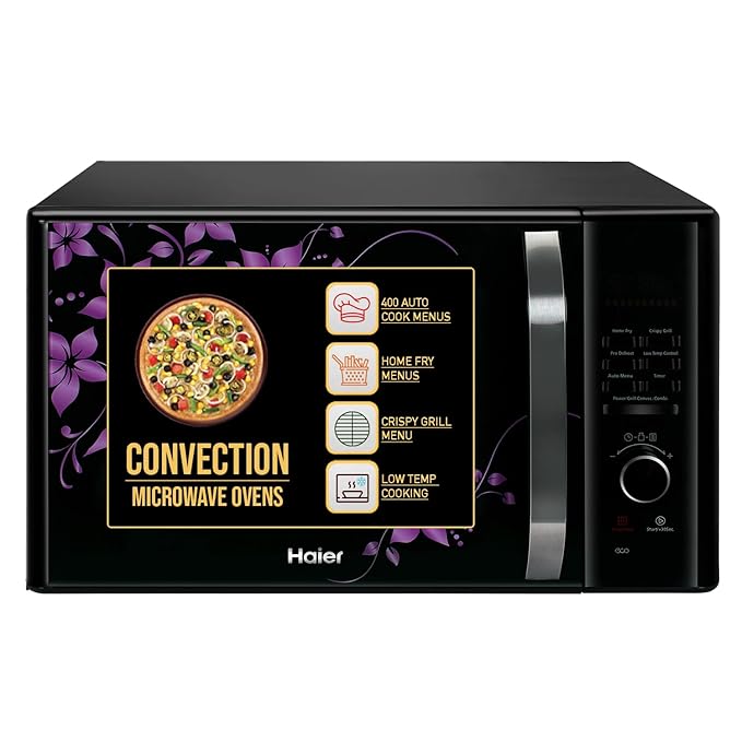 Haier 30L Convection Microwave Oven (HIL3001CBSH, Black, Crispy Grill)