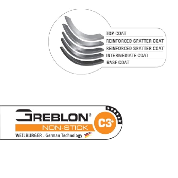 Prestige Omega Granite Aluminium Kitchen Set, 4-Pieces, Black