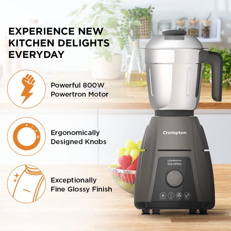 Crompton DuroElite 800Watt 3J Mixer Grinder