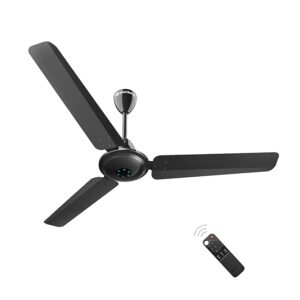 atomberg Ikano 1200mm BLDC Ceiling Fan with Remote | 5 star | High Air Delivery | LED Speed Indicator | Low Noise | Timeless Design with Power Saving | 2 Year Warranty|Gloss Black