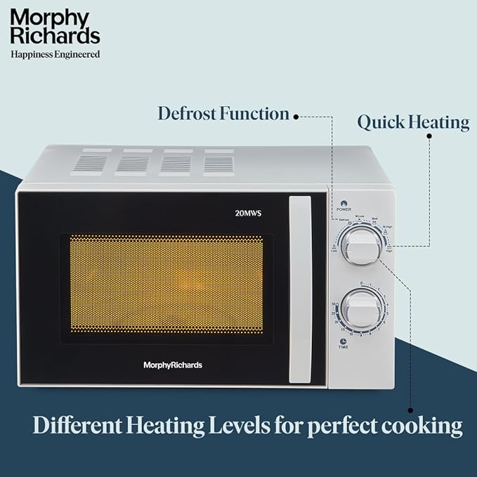 Morphy Richards 20 Litres Solo Microwave Oven with Large Turntable (20MWS, White)