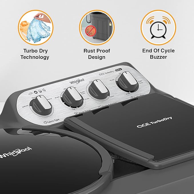 Whirlpool 8 Kg 5 Star Semi-Automatic Top Loading Washing Machine