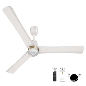 atomberg Renesa Elite Smart 1200mm BLDC Ceiling Fan with IoT & Remote Control | 5 star | High Air Delivery with Moonbeam LED Light | New Sleek Design | Newly Launched | 3 Year Warranty|Pearl White