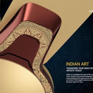 V Guard Romanza Art 1200MM 400Rpm Premium Decorative Cieling Fan(Oro Impact Indian Art)