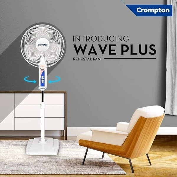 Crompton High Flo Wave Plus PF 400 mm Pedestal Fan