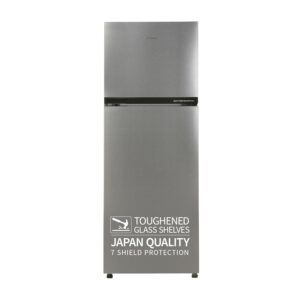 SHARP 265 L Frost Free Double Door 2 Star Refrigerator |Japan 7 Shield Protection|Hi-Tech Inverter | (Silver Hairline, SJ-FF305V2-PSH)