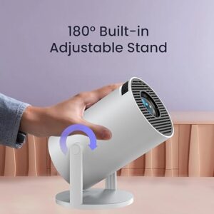 Portronics Beem 440 Smart LED Projector with 720p HD Resolution, Rotatable Design, Built-in Streaming Apps (Netflix, Prime Video, Hotstar), 2000 Lumens, Screen Mirroring, 3 Watts Speaker