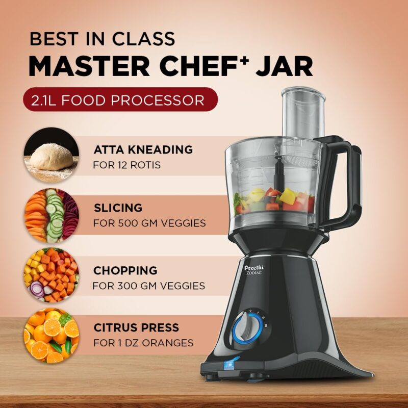 Preethi Zodiac Mixer Grinder, 750 Watts, Black