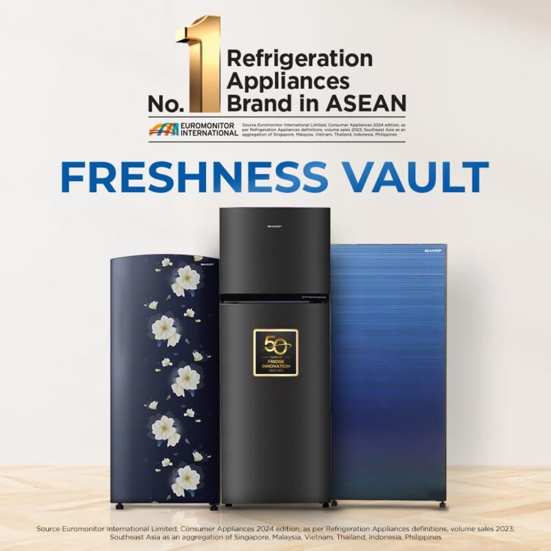 SHARP 265 L Frost Free Double Door 2 Star Refrigerator |Japan 7 Shield Protection|Hi-Tech Inverter | (Silver Hairline, SJ-FF305V2-PSH)