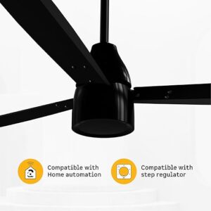 atomberg Renesa Prime 1200mm BLDC Ceiling Fan Compatible with Regulators | Without Remote | BEE 5 star Rated Energy Efficient Ceiling Fan | High Air Delivery (Gloss Black)