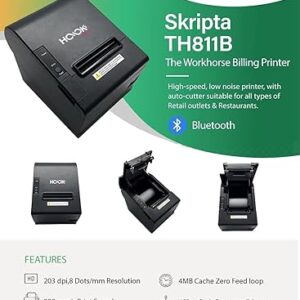 Wepsol Hooks Skripta 3" Auto Cutter Thermal Receipt POS Printer (USB + Ethernet LAN + RJ12 Cash Drawer Port)