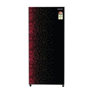 SHARP 193 L Direct Cool Single Door 4 Star Refrigerator |Japan 7 Shield Protection|Mirror Glass Finish|(Black, SJ-G19ST-MR)