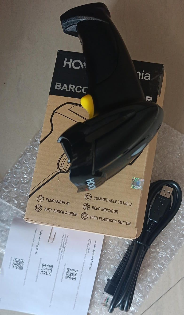 Wepsol Hooks Scania Scanner 760H Barcode Scanner (1) - USB Cable, Compatible with ECR, Wep Product, Touch POS, Computer