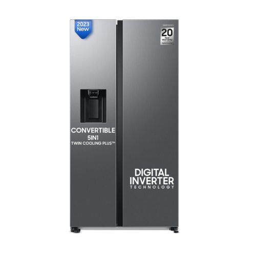 61hexXRiOOL._SL1500_-1 Samsung 633 L Frost Free Convertible 5In1, Digital Inverter Wi-Fi Enabled Side by Side Refrigerator (RS78CG8543SLHL)