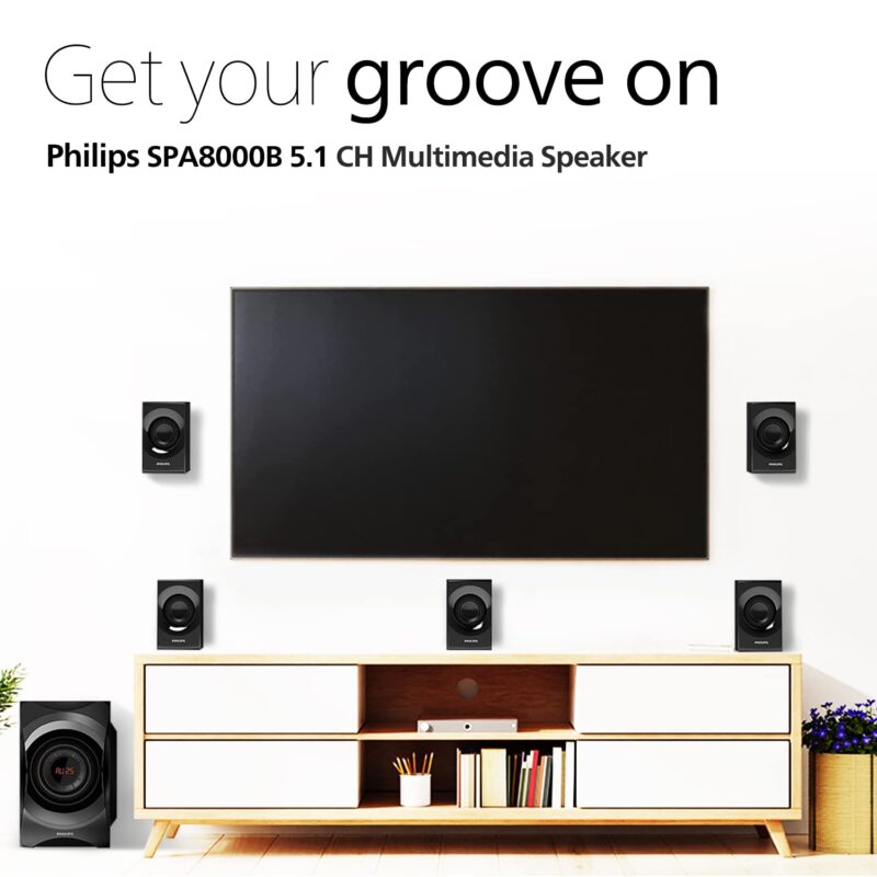Philips Audio 5.1 Channel 120W Multimedia Speaker System (SPA8000B/94)