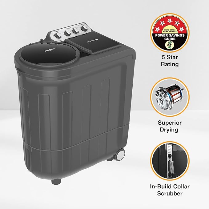 Whirlpool 8 Kg 5 Star Semi-Automatic Top Loading Washing Machine