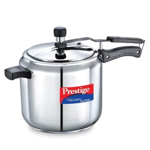 Prestige Nakshatra Alpha Stainless Steel Inner Lid Pressure Cooker, 7 Litres, Stainless Steel, 7 Litre